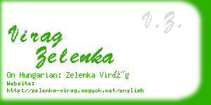 virag zelenka business card